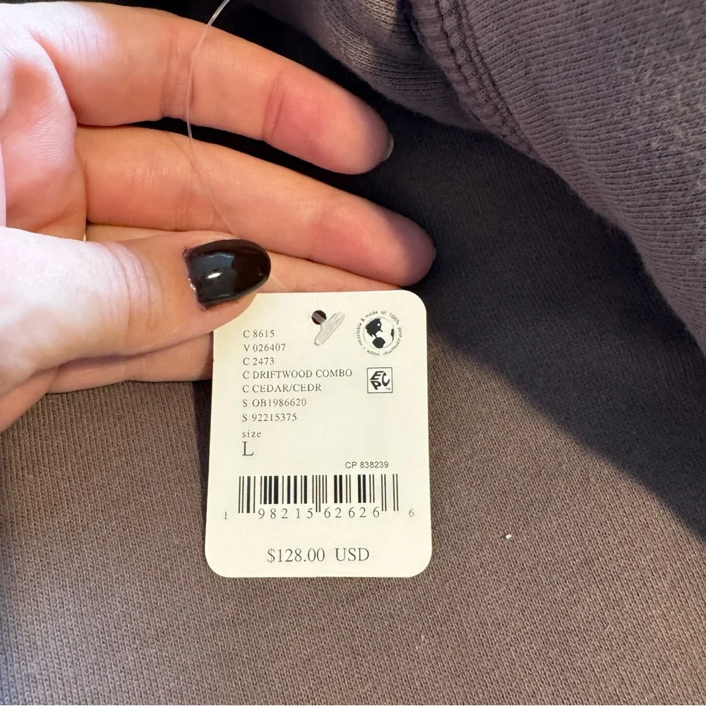 Free People SNOW FLOW HOODIE NWT size Large color driftwood - Picture 12 of 12